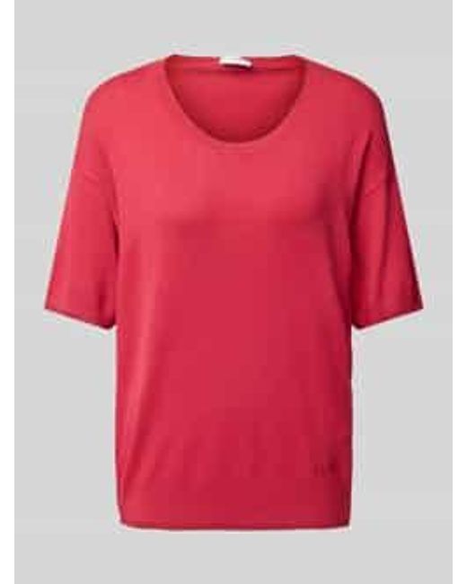 Liu Jo Gebreide Pullover Met Ronde Hals in het Red