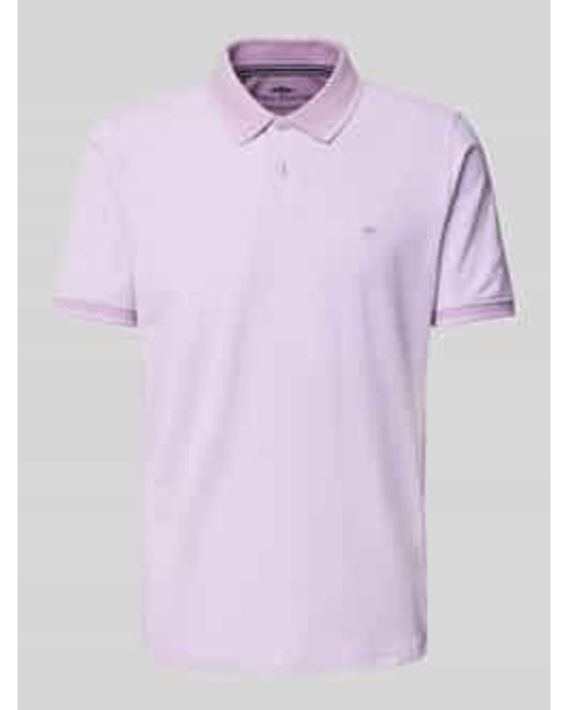 Fynch-Hatton Regular Fit Poloshirt Met Logostitching in het Purple voor heren