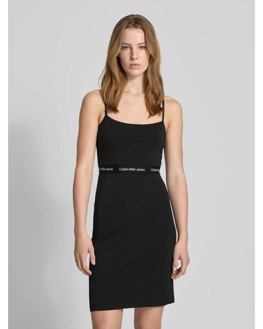 Calvin Klein Black Minikleid mit Spaghettiträgern