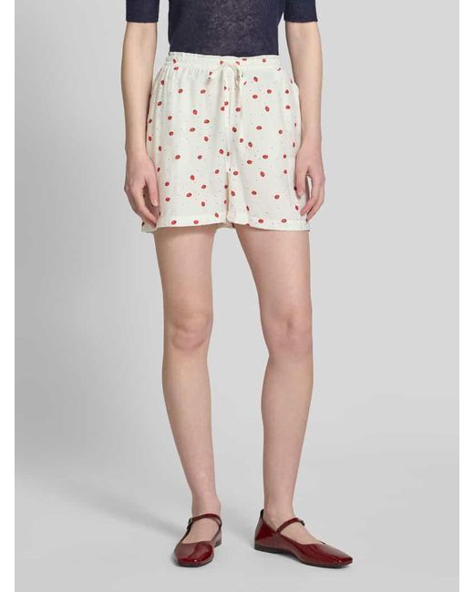 Vero Moda Natural Regular Fit Shorts mit elastischem Bund Modell 'ODETTE'