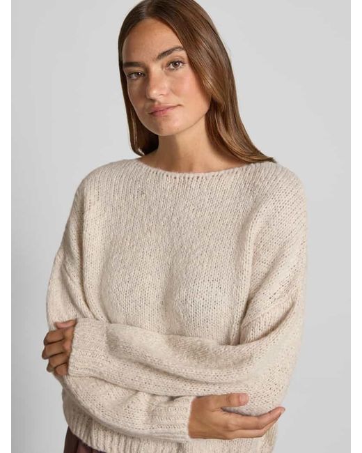 Ouí Natural Relaxed Fit Strickpullover mit Mohair-Anteil