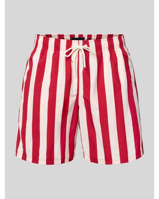 Tommy Hilfiger Regular Fit Zwembroek Met Tunnelkoord in het Red voor heren