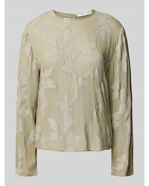 Samsøe & Samsøe Natural Regular Fit Bluse mit Rundhalsausschnitt Modell 'SAMADDA'