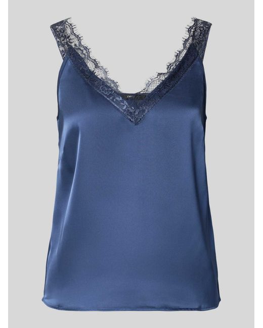 Zero Tanktop Met Kant in het Blue