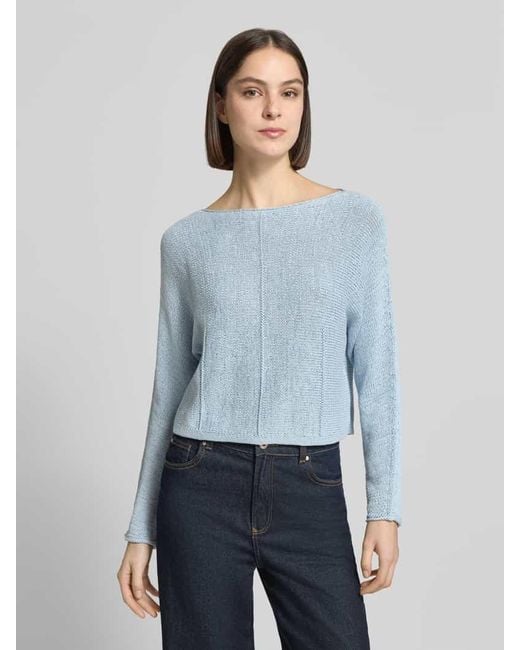 Ouí Blue Strickpullover mit U-Boot-Ausschnitt