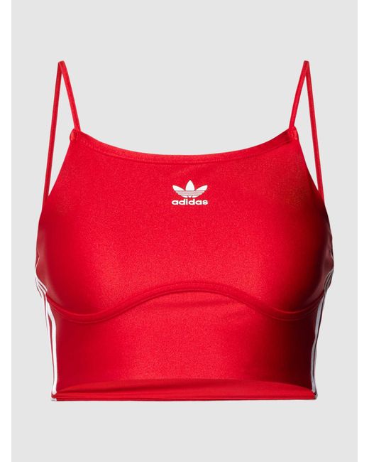 Adidas Originals Red Crop Top mit Spaghettiträger