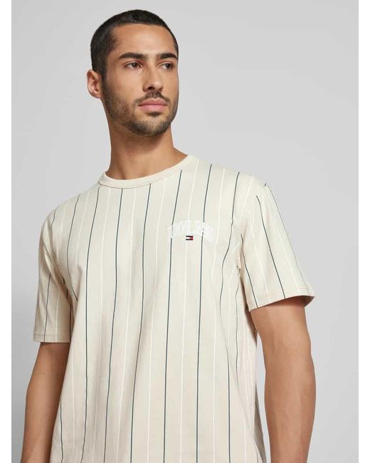 Tommy Hilfiger T-Shirt mit Streifenmuster in White für Herren