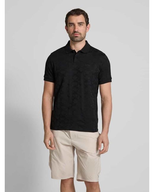 Boss Regular Fit Poloshirt mit Label-Detail Modell 'Pirax' in Black für Herren