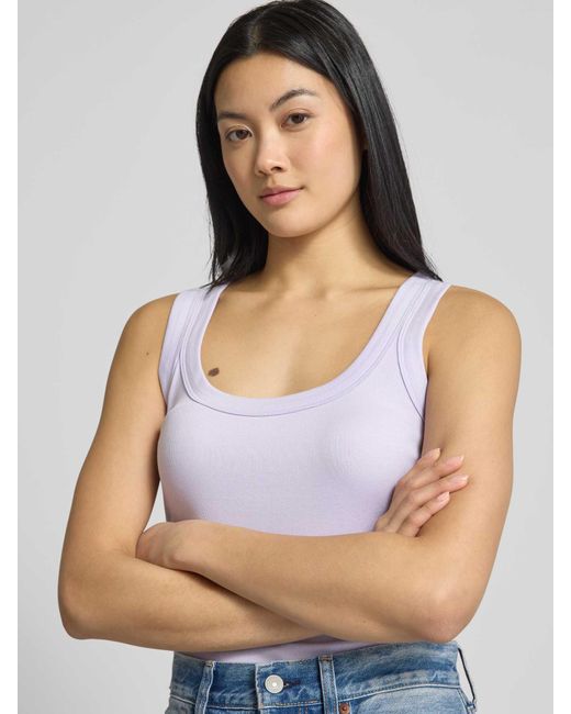 Marc Cain Tanktop Met Geribde Boothals in het Purple