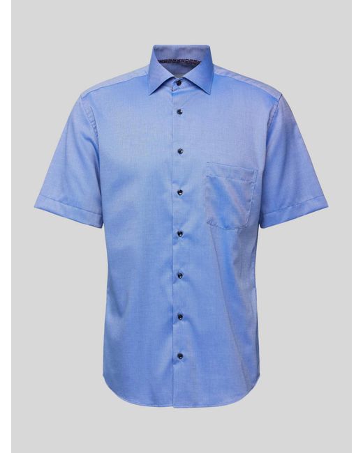 Eterna Regular Fit Business-Hemd mit 1/2-Arm in Blue für Herren