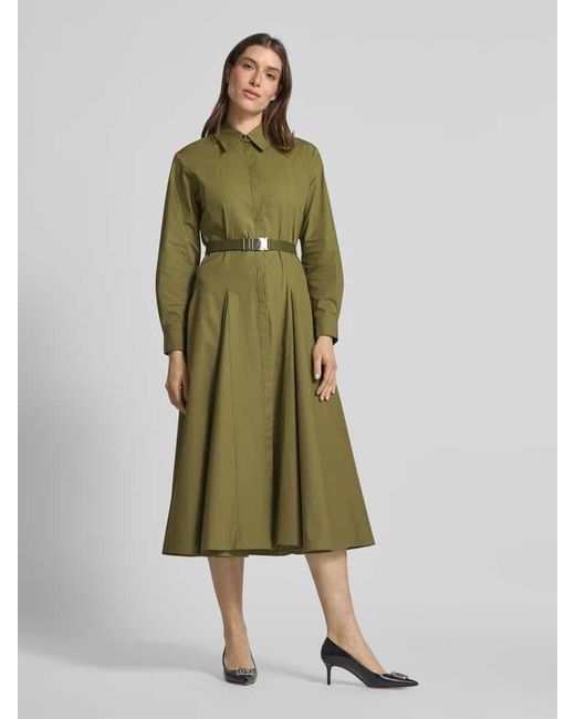Max Mara Green Hemdblusenleid mit Taillengürtel Modell 'DANCING'