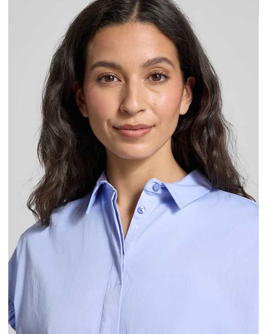 Smith & Soul Blue Regular Fit Bluse mit Kappärmeln