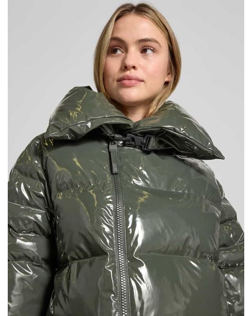 Rains Green Steppjacke mit Zweiwege-Reißverschluss Modell 'Alta Vision'