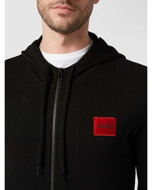 HUGO Sweatjack Met Capuchon, Model 'Daple212' in het Black voor heren
