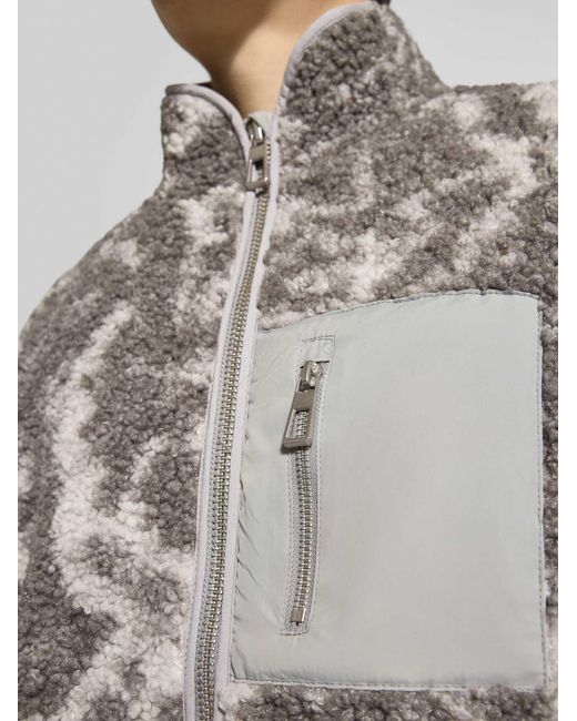 Only & Sons Regular Fit Jack Van Teddybont Met All-Over Motief, Model 'Jaimy' in het Gray voor heren