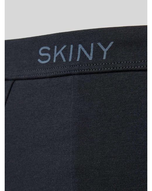 SKINY Slip mit Label-Print in Black für Herren