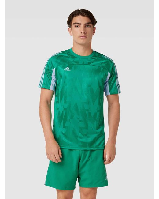 Adidas T-Shirt mit Label-Stitching Modell 'TIRO' in Green für Herren