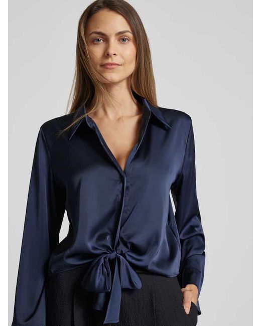 HUGO Blue Bluse mit Knotendetail Modell 'Errika'