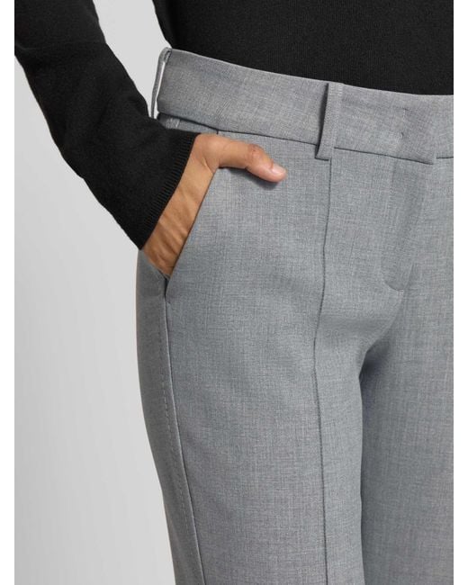 Cambio Stoffen Broek Met Verkorte Pasvorm, Model 'Farah' in het Gray