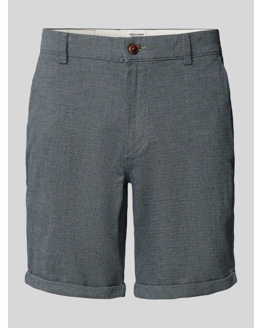Jack & Jones Regular Fit Korte Broek Met Structuurmotief in het Gray voor heren