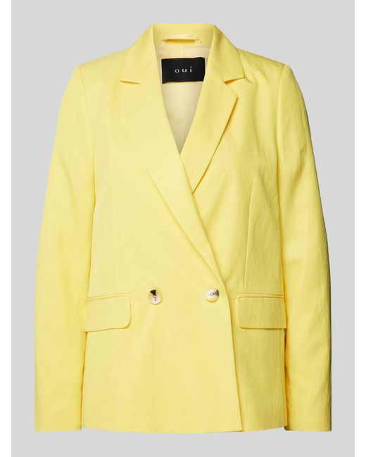 Ouí Blazer Met Klepzakken in het Yellow