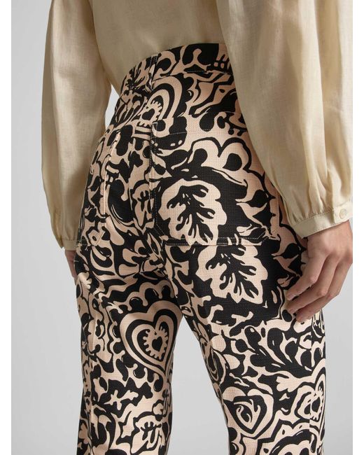 Weekend by Maxmara Flared Stoffen Broek Met Persplooien in het White