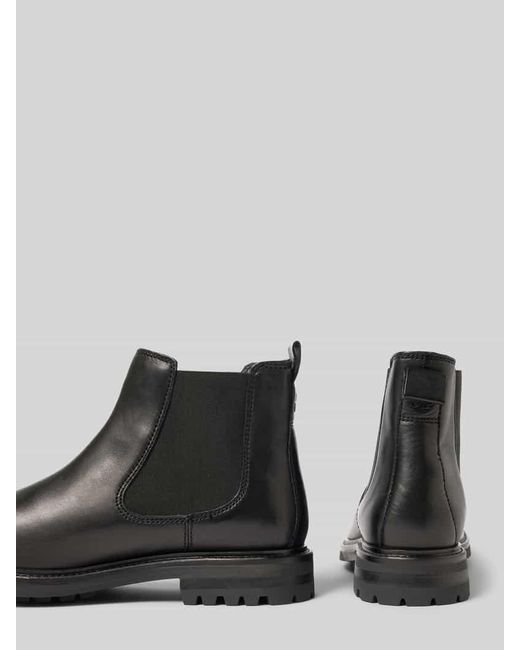 Marc O' Polo Chelsea Boots aus Rindsleder mit elastischem Einsatz Modell 'RONY' in Black für Herren