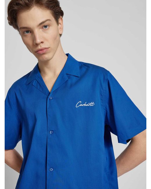 Carhartt Vrijetijdsoverhemd Met Reverskraag En Labelstitching in het Blue voor heren