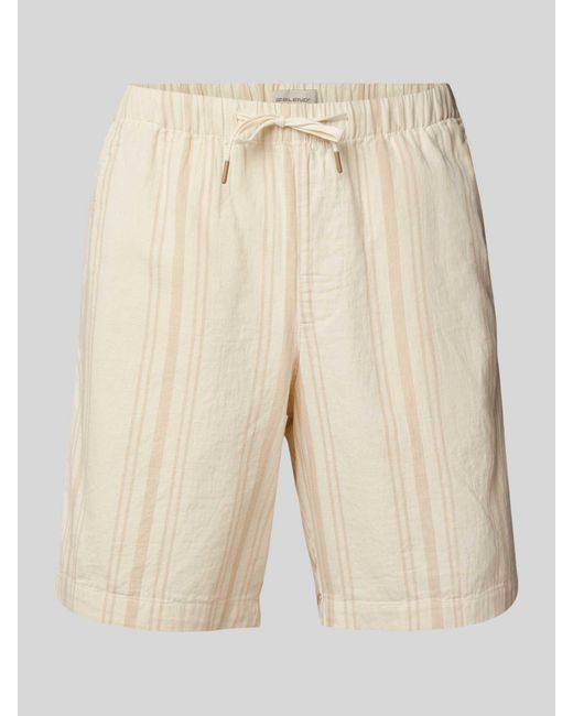 Blend Korte Regular Fit Broek Met Tunnelkoord, Model 'Miles' in het Natural voor heren