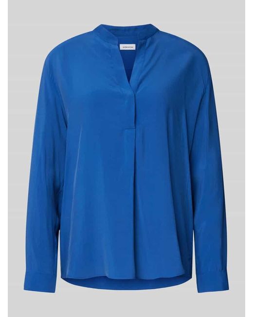 Seidensticker Blue Bluse aus Viskose mit Tunikakragen
