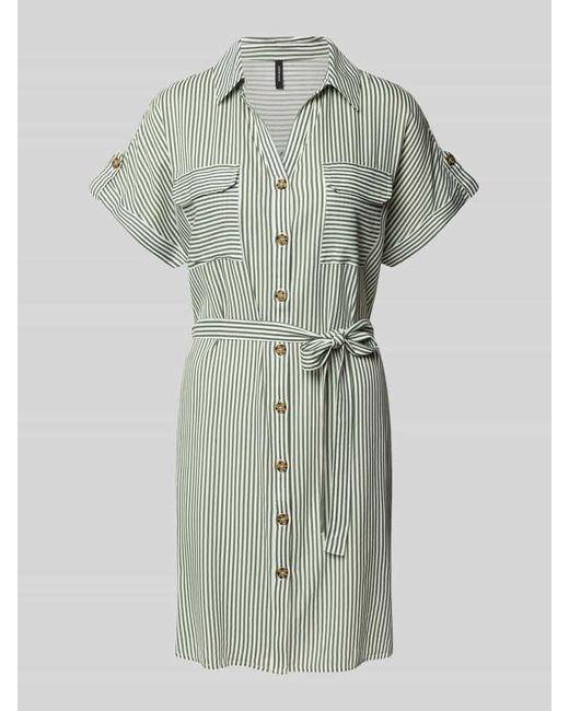 Vero Moda Green Tailliertes Minikleid aus reiner Viskose Modell 'BUMPY'