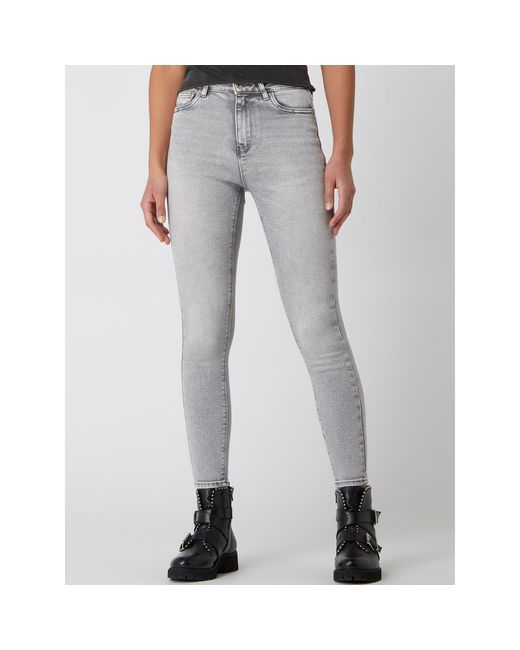 ONLY Denim Skinny Fit Jeans mit Stretch-Anteil Modell 'Mila' in Grau - Lyst