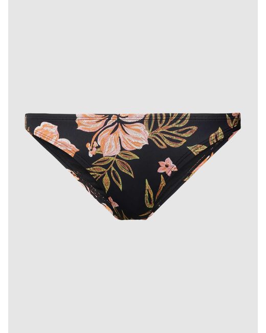 Billabong Black Bikini-Hose mit floralem Muster Modell 'HOOKED ON TROPICS'