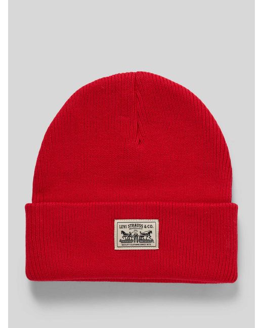 Levi's Beanie Met Labeldetail in het Red voor heren