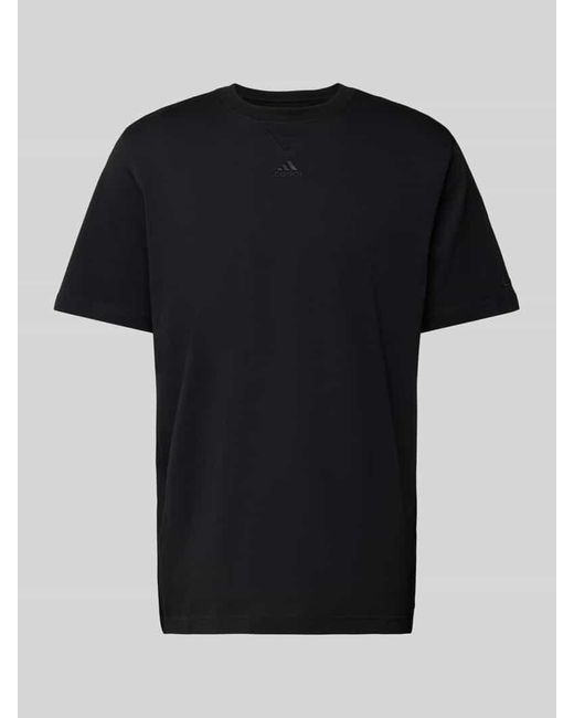 Adidas T-Shirt mit Label-Stitching in Black für Herren