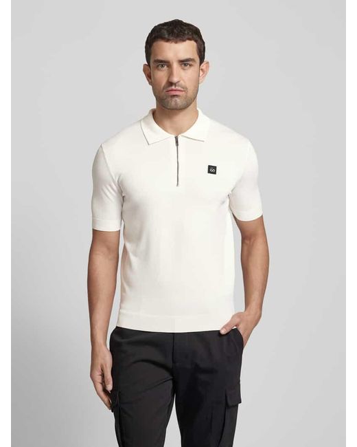 HUGO Regular Fit Poloshirt mit Label-Patch Modell 'Sayfong' in White für Herren