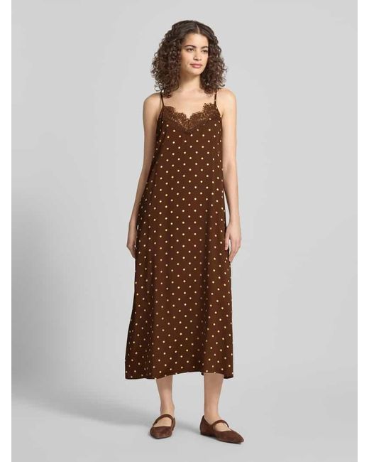 Oh April Brown Maxikleid aus Viskose-Mix Modell 'Alma'