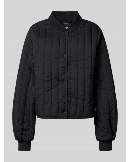 Rains Black Steppjacke mit Knopfverschluss Modell 'Banja Liner'