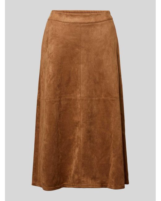 Freequent Regular Fit Midirok in het Brown