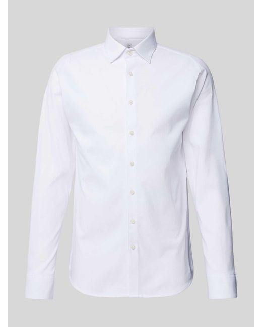 DESOTO Slim Fit Zakelijk Overhemd Met Kentkraag in het White voor heren