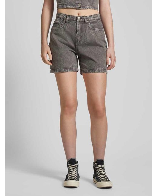 ONLY Gray High Waist Jeansshorts Modell 'PHINE'