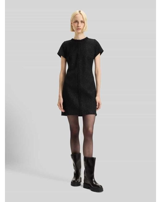 HUGO Black Regular Fit Etuikleid aus Baumwoll-Bouclé Modell 'KIFARA'