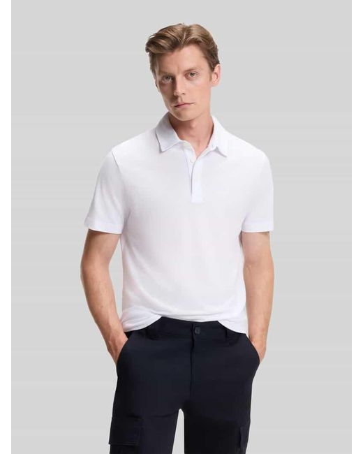 Boss Regular Fit Poloshirt aus Baumwolle-Seiden-Mix Modell 'PARRIS' - BECKHAM x in White für Herren