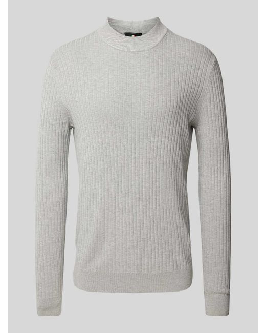 Cinque Gebreide Pullover Van Viscosemix Met Opstaande Kraag in het Gray voor heren