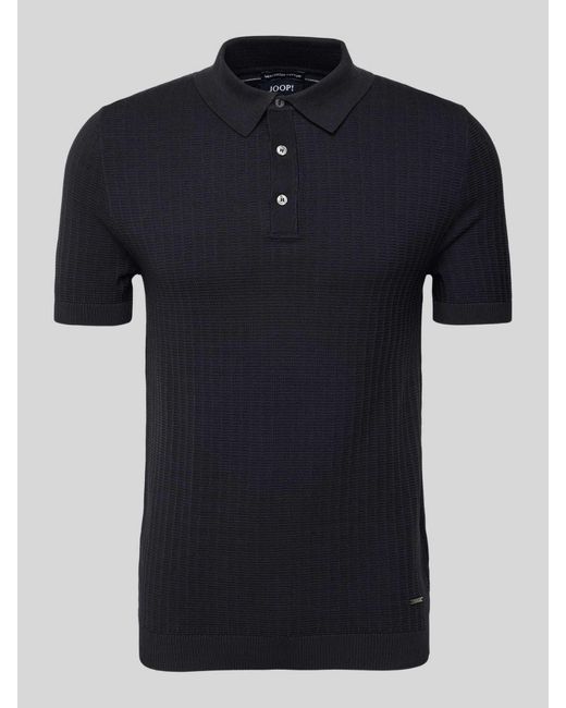 Joop! Regular Fit Poloshirt Met Structuurmotief in het Black voor heren
