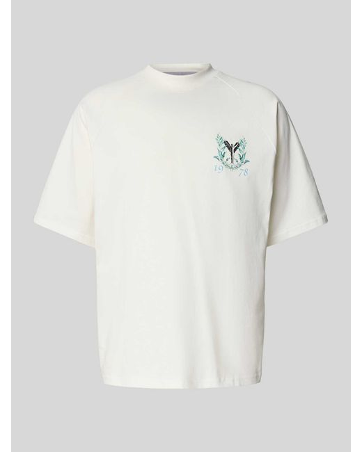 carlo colucci Oversized T-Shirt Met Labelprint in het White voor heren