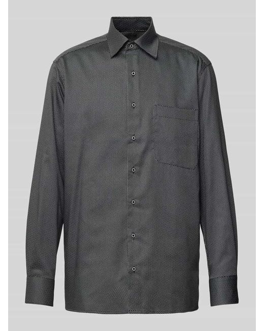 Eterna Comfort Fit Business-Hemd mit Brusttasche in Gray für Herren