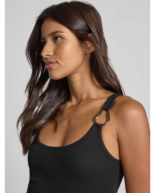 Copenhagen Muse Black Tanktop mit Applikation Modell 'SIV'