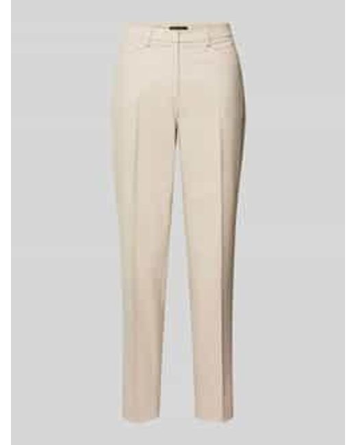 MORE&MORE Regular Fit Stoffen Broek Met Structuurmotief in het Natural