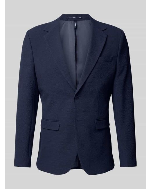 SELECTED Slim Fit Sakko mit Reverskragen Modell 'JOSE' in Blue für Herren